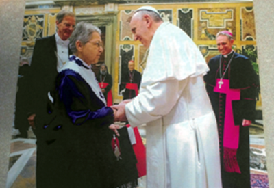 Sr Katérie Mitchell et pape François